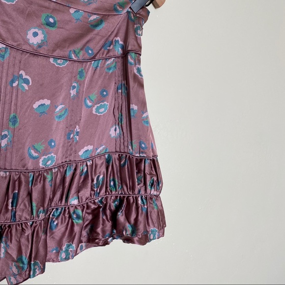 Marc Jacobs floral silk ruffle mini skirt size 2 - Picture 2 of 3